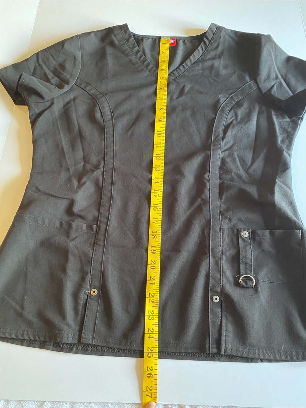 Dickies Women's Black V-Neck Scrub Top - Picture 8 of 8